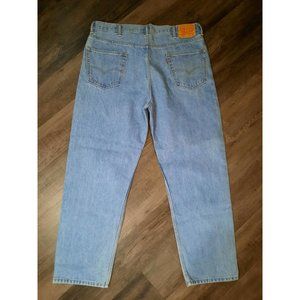 Levis 550 Relaxed Fit Denim Blue Jeans Mens Size 42X32
